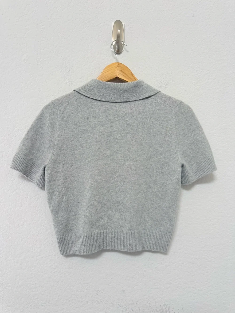 J Crew Cashmere Cropped Sweater Gray Size Small